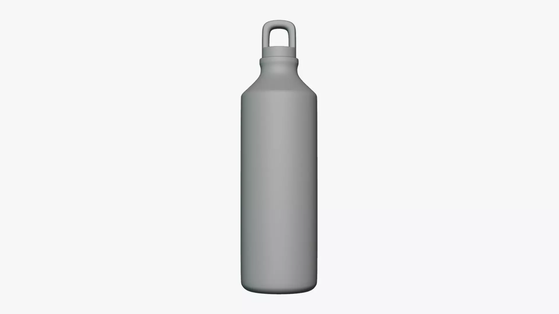 Basic Water Bottle - Geometry Only No Textures No Materials 3D model_0