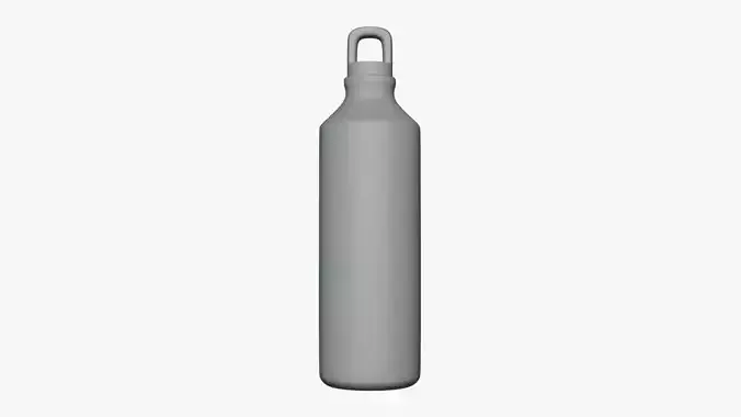 Basic Water Bottle - Geometry Only No Textures No Materials 3D model