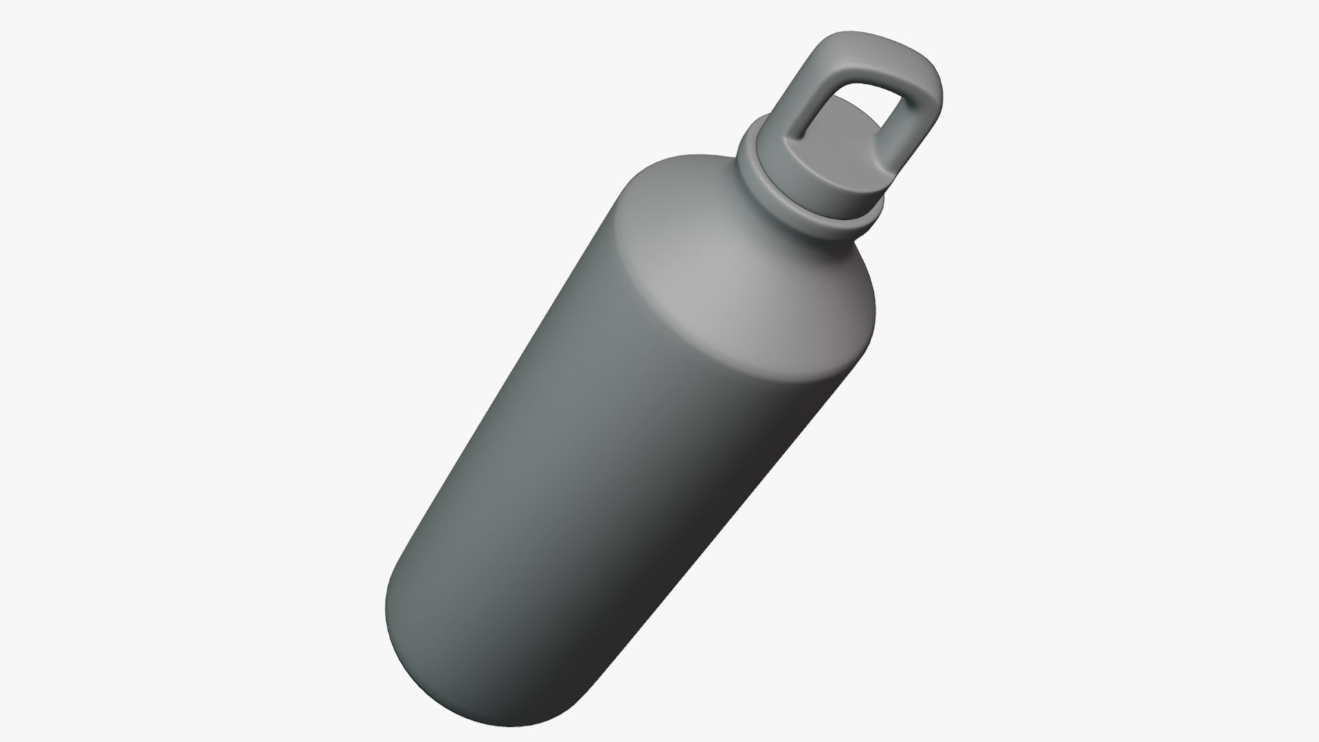 Basic Water Bottle - Geometry Only No Textures No Materials 3D model_4
