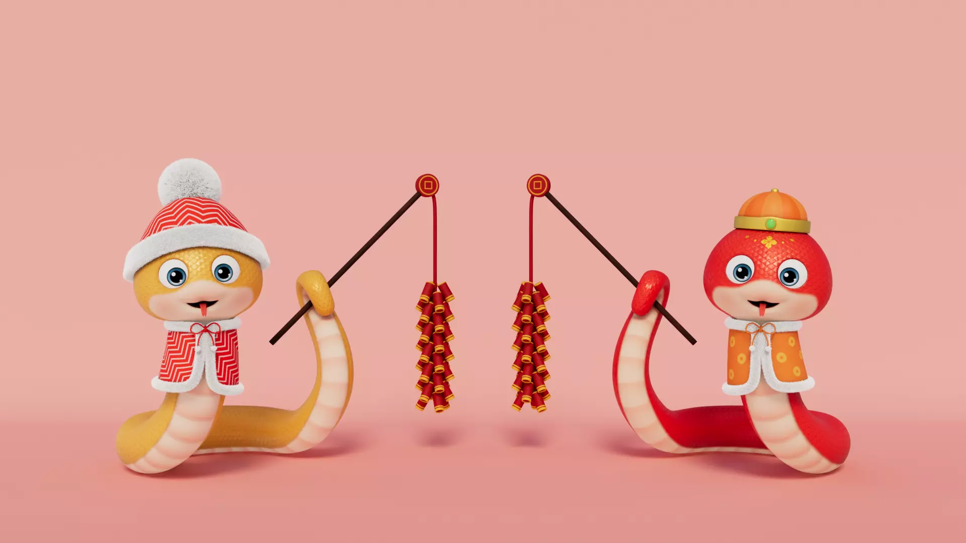 Rigged Cartoon Snake 3D model_0