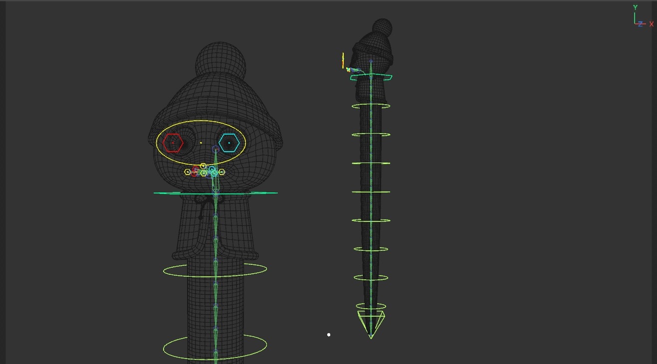 Rigged Cartoon Snake 3D model_7