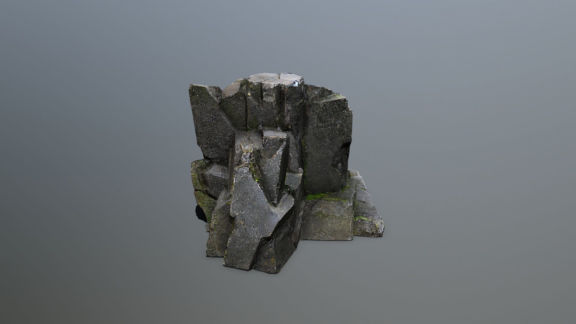 forest rocks Low-poly 3D model_7