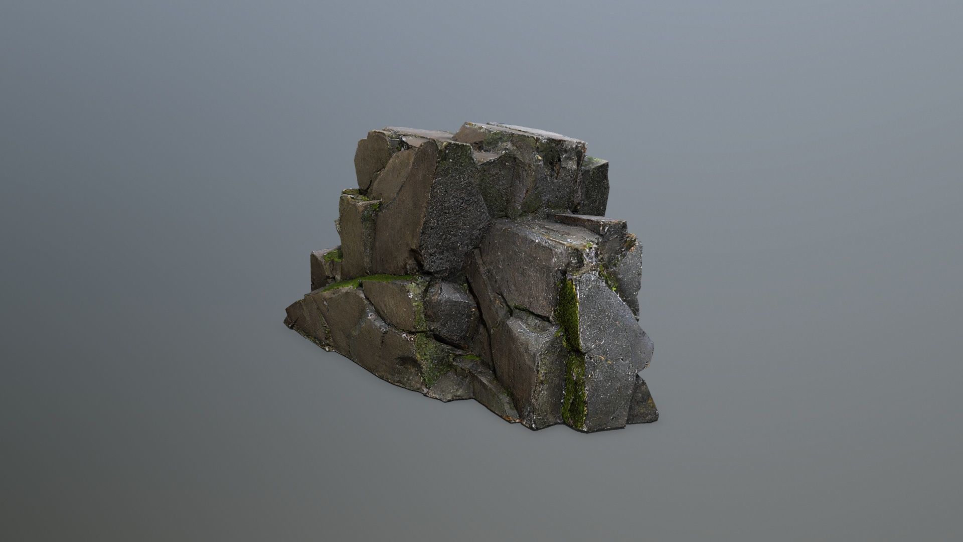 forest rocks Low-poly 3D model_6
