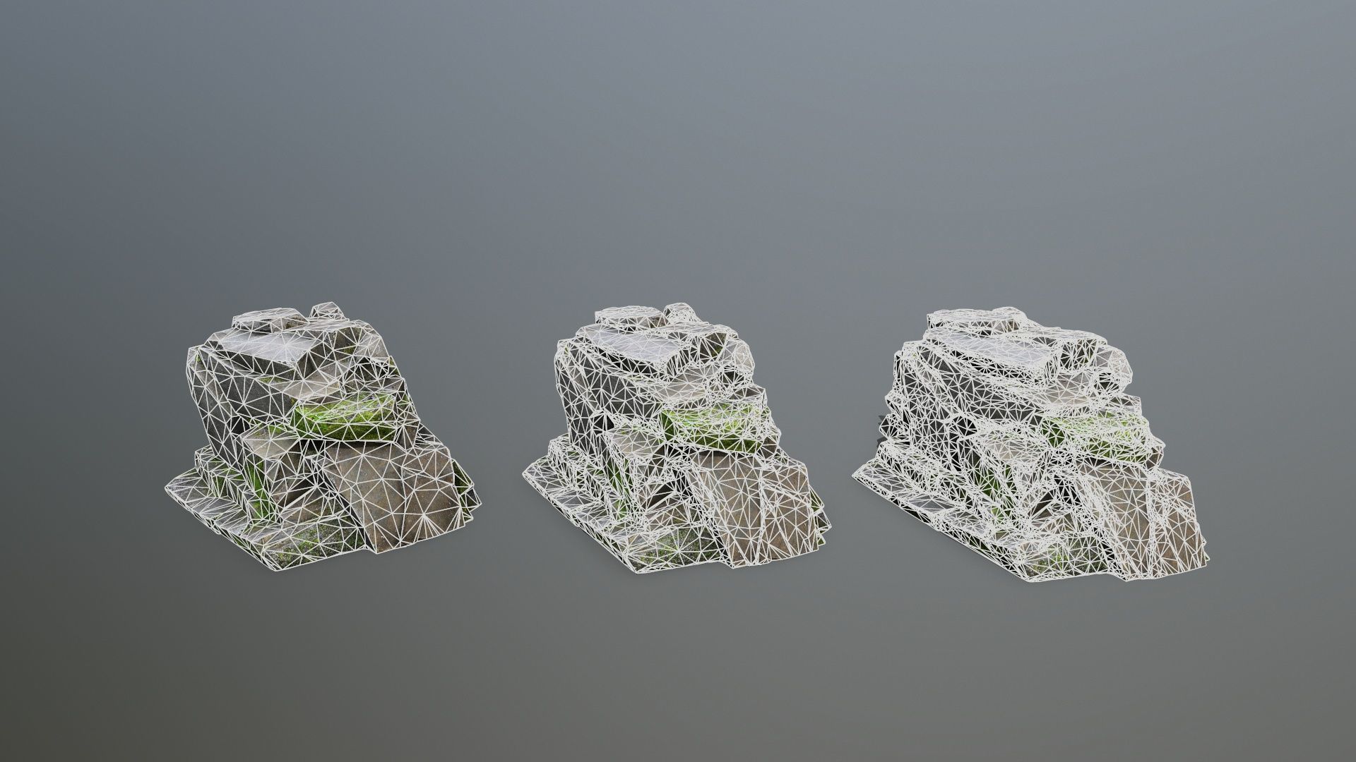forest rocks Low-poly 3D model_13
