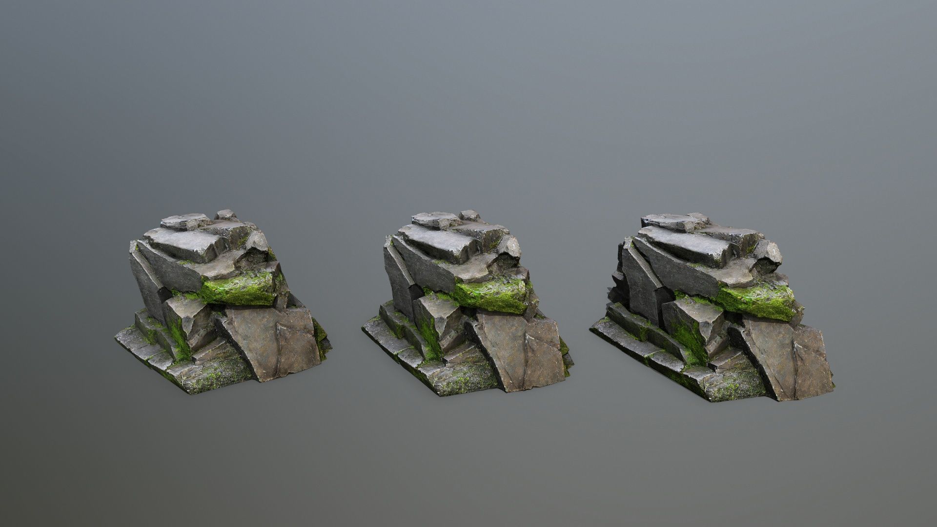 forest rocks Low-poly 3D model_12