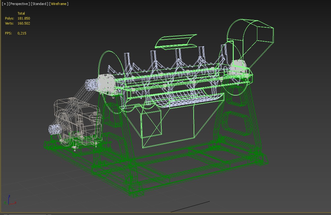 WASTE SHREDDER CRUSHER MACHINE GARBAGE RUBBISH JUNK COMPOSTER 3D model_28