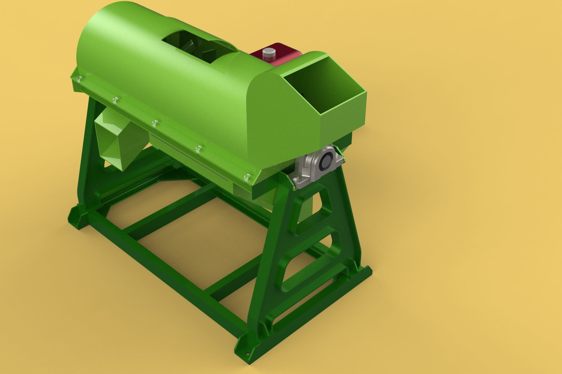 WASTE SHREDDER CRUSHER MACHINE GARBAGE RUBBISH JUNK COMPOSTER 3D model_5