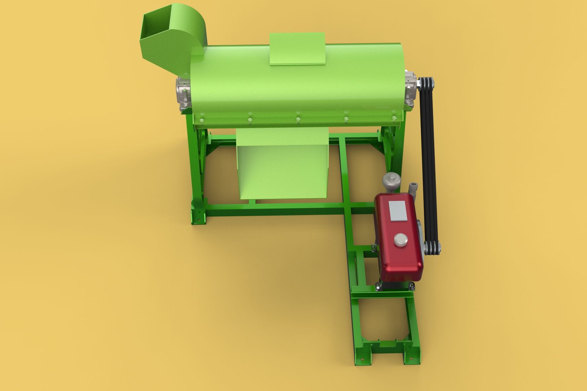 WASTE SHREDDER CRUSHER MACHINE GARBAGE RUBBISH JUNK COMPOSTER 3D model_3