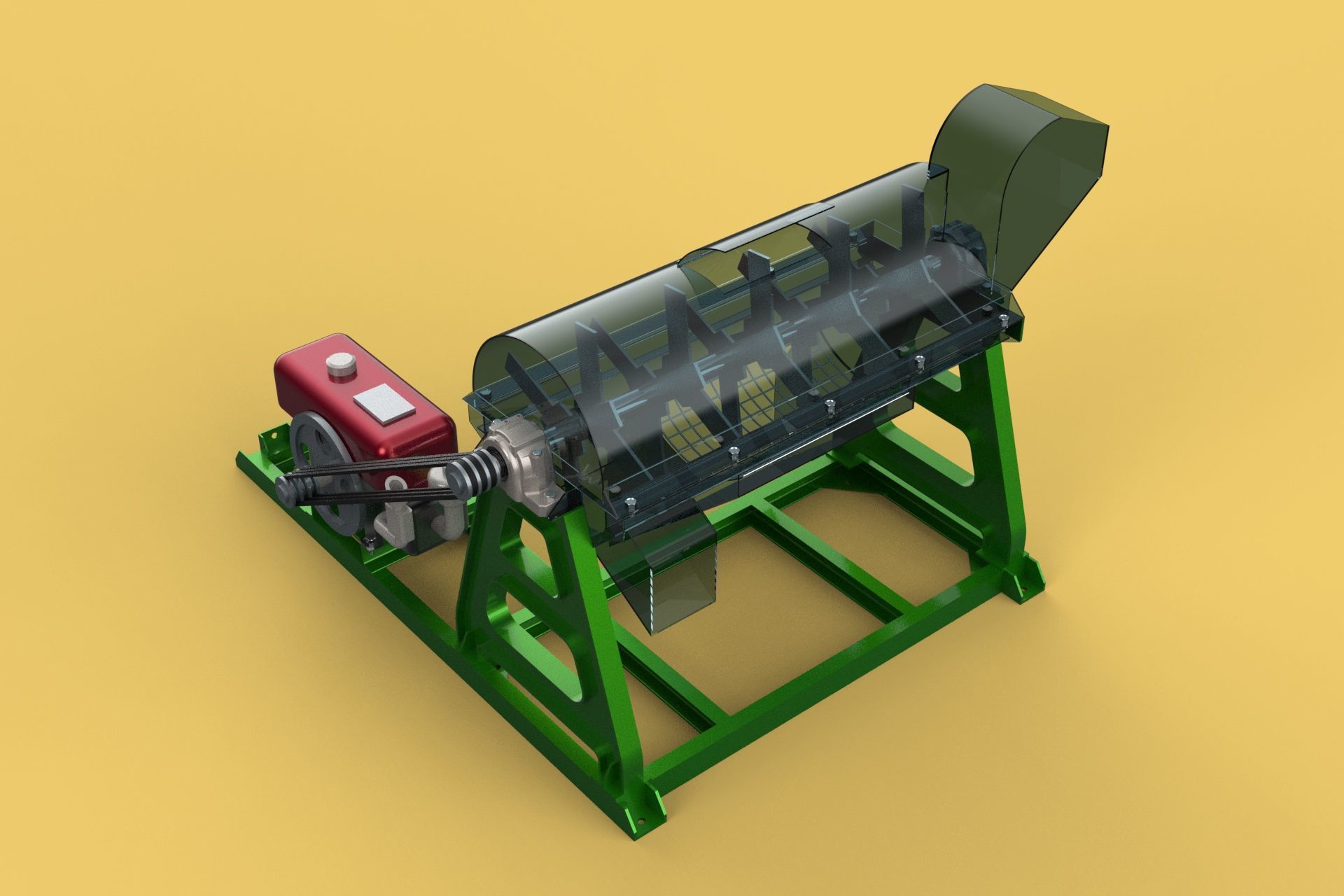 WASTE SHREDDER CRUSHER MACHINE GARBAGE RUBBISH JUNK COMPOSTER 3D model_1