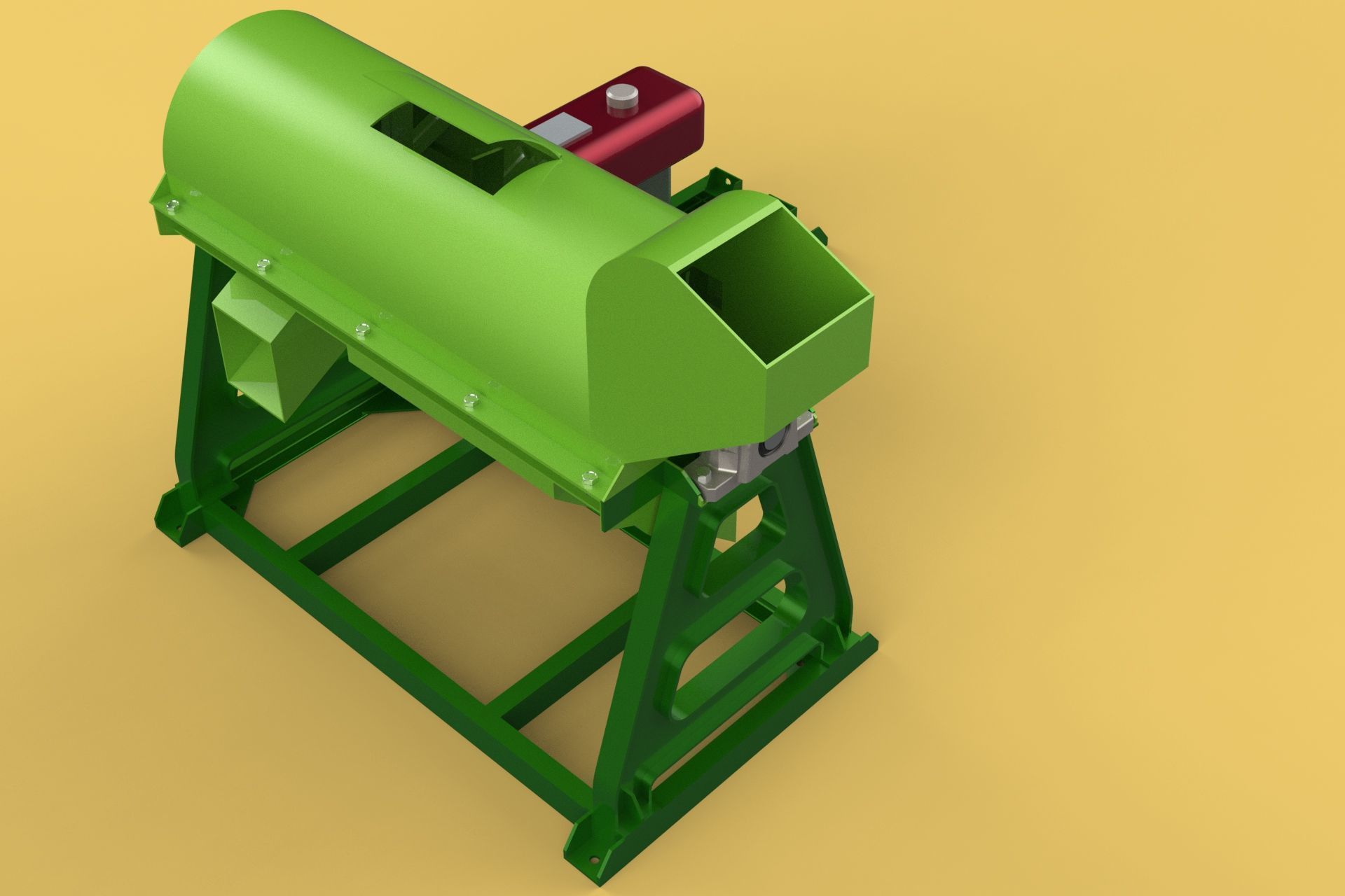 WASTE SHREDDER CRUSHER MACHINE GARBAGE RUBBISH JUNK COMPOSTER 3D model_11