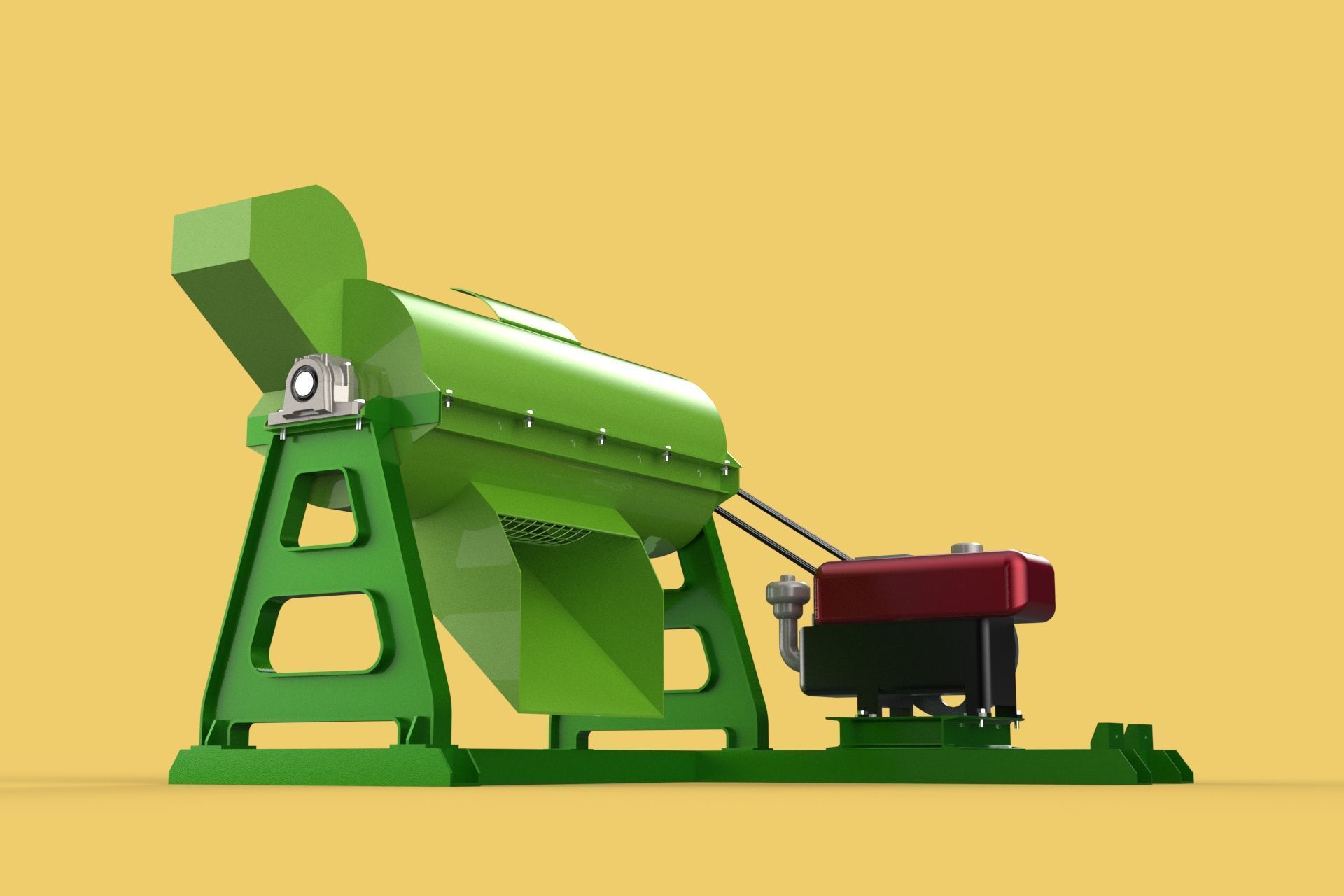 WASTE SHREDDER CRUSHER MACHINE GARBAGE RUBBISH JUNK COMPOSTER 3D model_18
