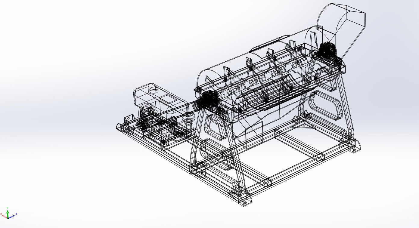 WASTE SHREDDER CRUSHER MACHINE GARBAGE RUBBISH JUNK COMPOSTER 3D model_30