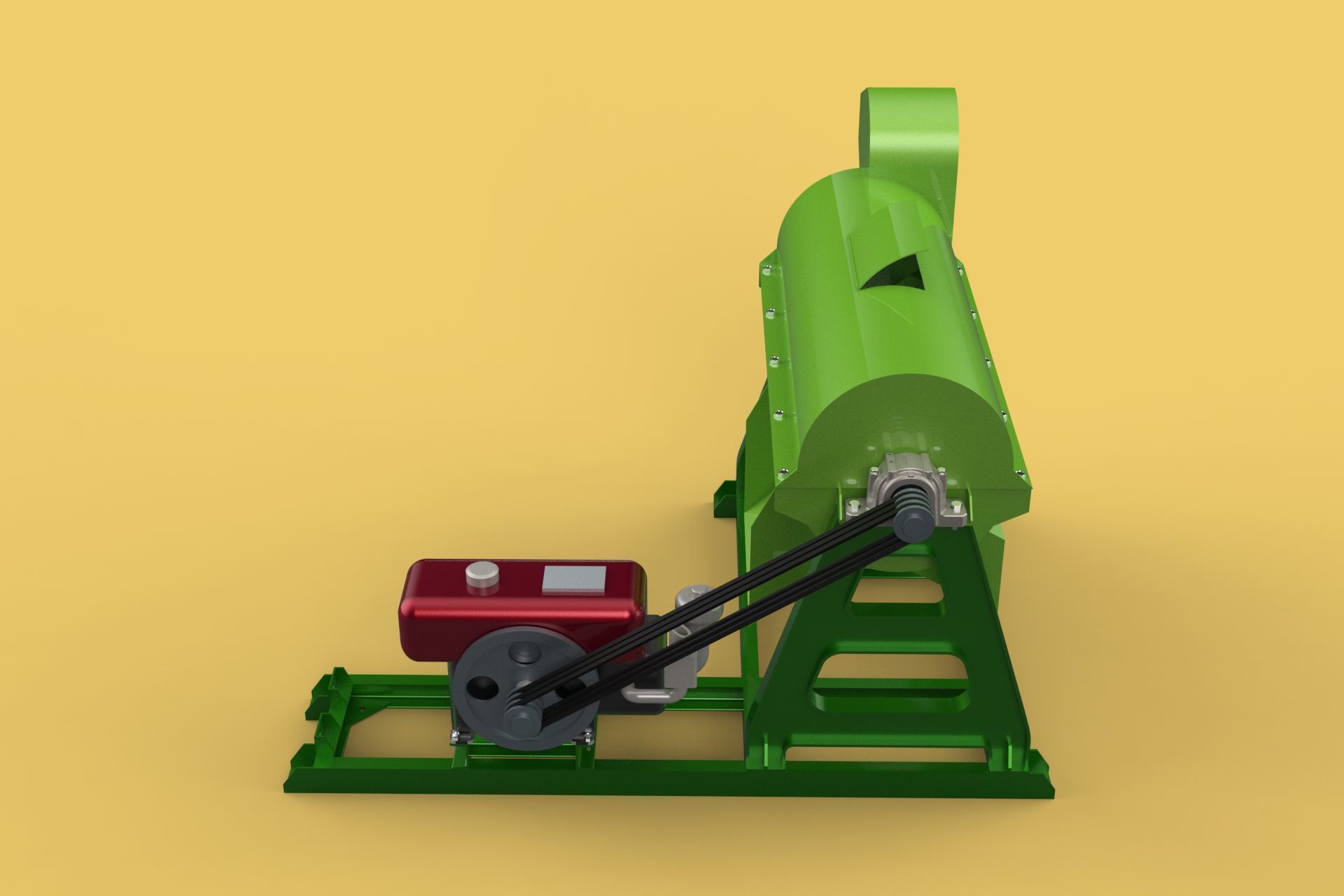 WASTE SHREDDER CRUSHER MACHINE GARBAGE RUBBISH JUNK COMPOSTER 3D model_24