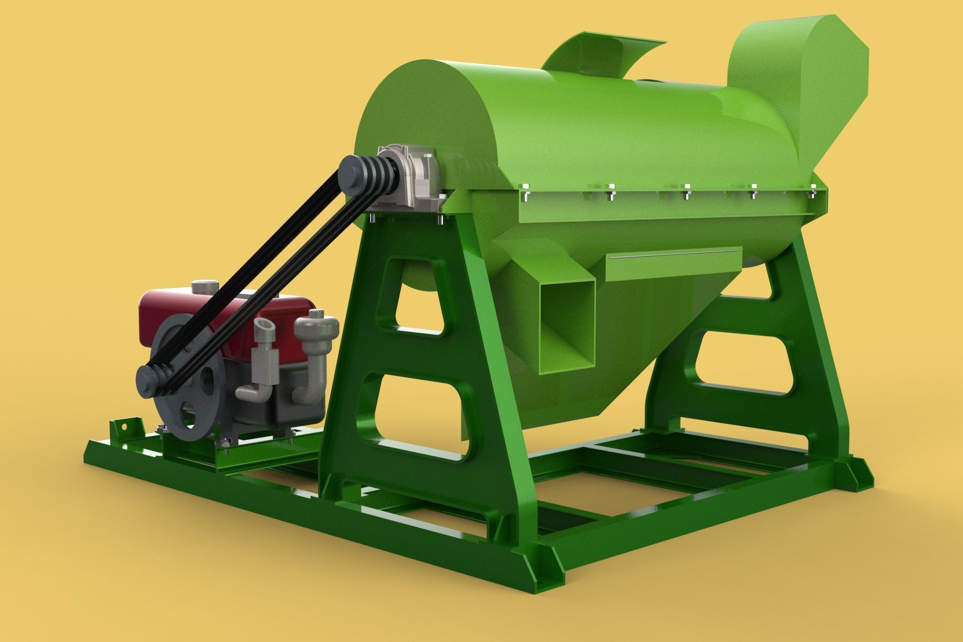 WASTE SHREDDER CRUSHER MACHINE GARBAGE RUBBISH JUNK COMPOSTER 3D model_15