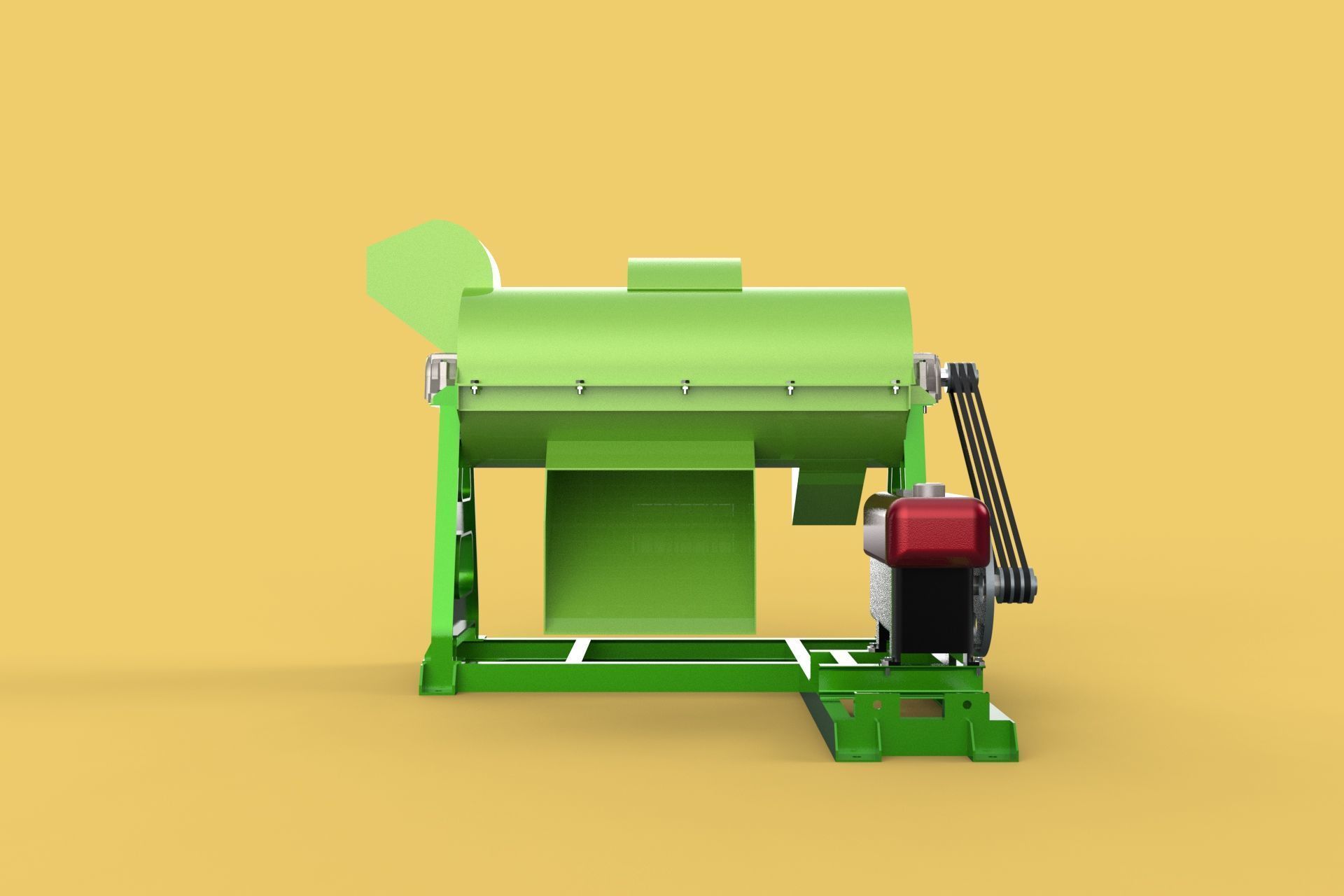 WASTE SHREDDER CRUSHER MACHINE GARBAGE RUBBISH JUNK COMPOSTER 3D model_2