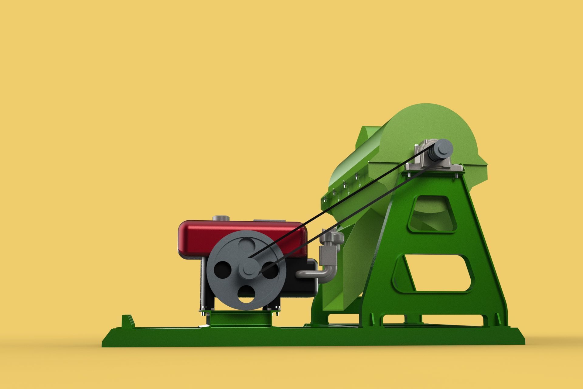 WASTE SHREDDER CRUSHER MACHINE GARBAGE RUBBISH JUNK COMPOSTER 3D model_19