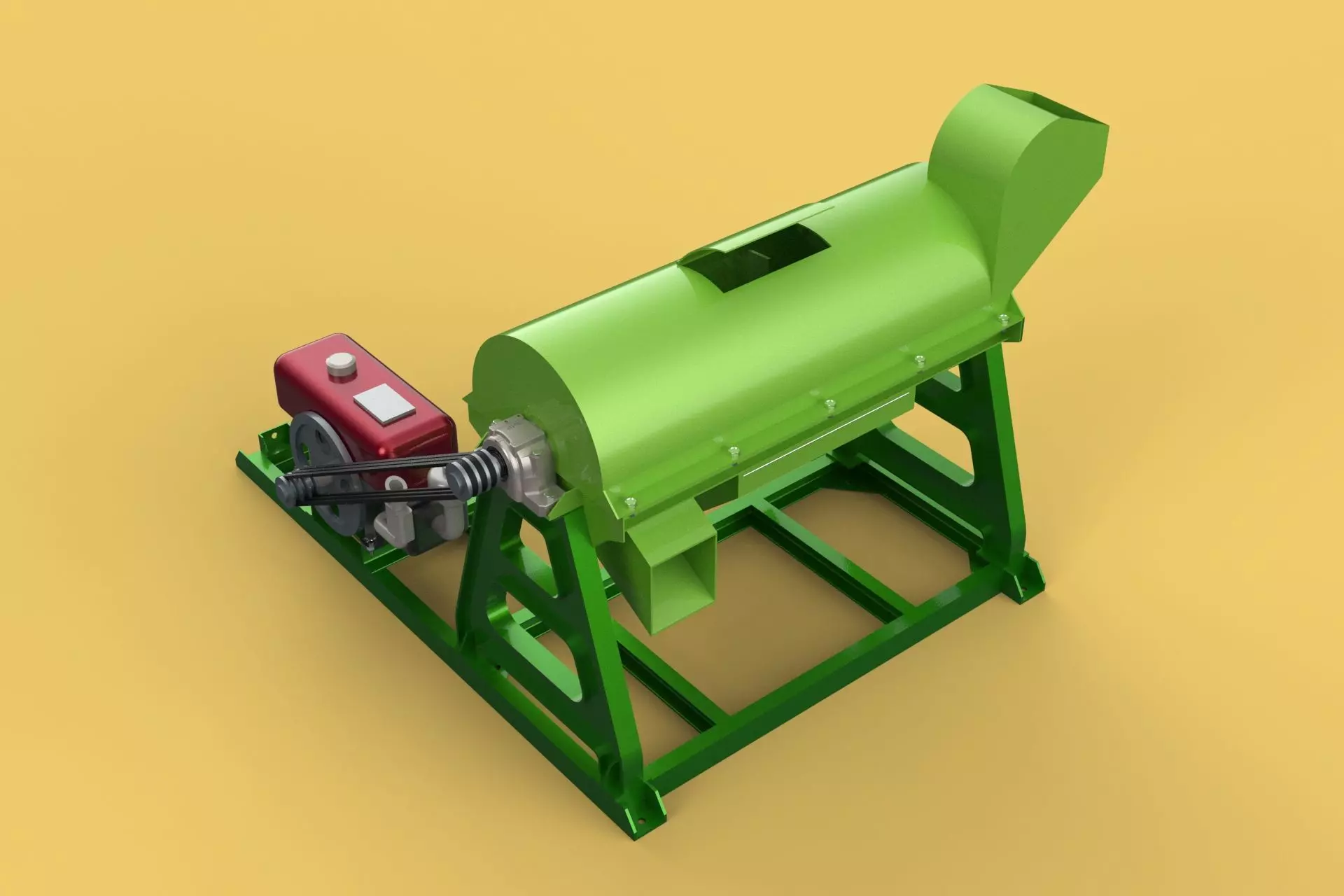 WASTE SHREDDER CRUSHER MACHINE GARBAGE RUBBISH JUNK COMPOSTER 3D model_0