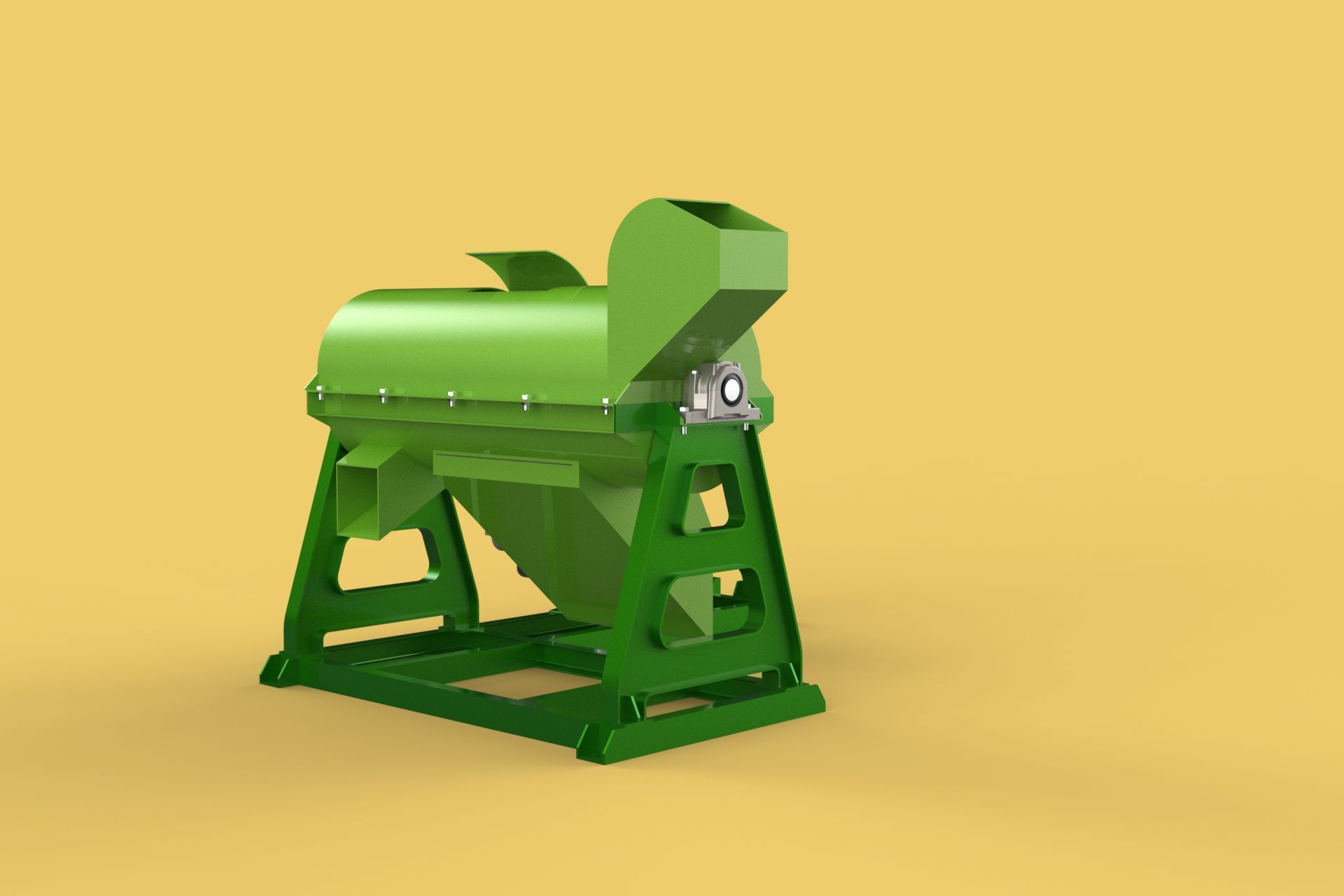 WASTE SHREDDER CRUSHER MACHINE GARBAGE RUBBISH JUNK COMPOSTER 3D model_12