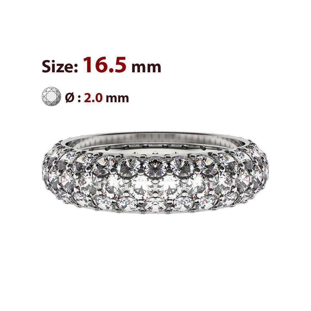 High Jewelry Diamond Ring 3dm stl 3D print model 3D model 3D print model_2