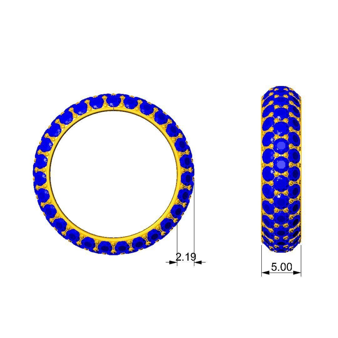 High Jewelry Diamond Ring 3dm stl 3D print model 3D model 3D print model_4