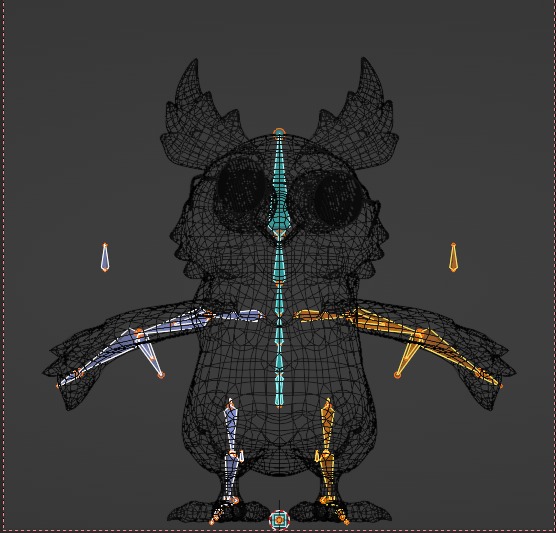 Oliver the Owl cartoon character 3D model_5