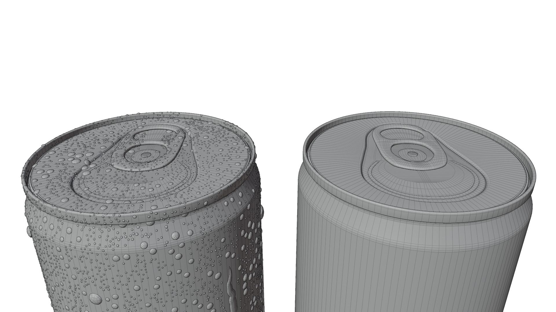 150ml Slim Beverage Can with Water Droplets Open and Closed Tabs Low-poly 3D model_16