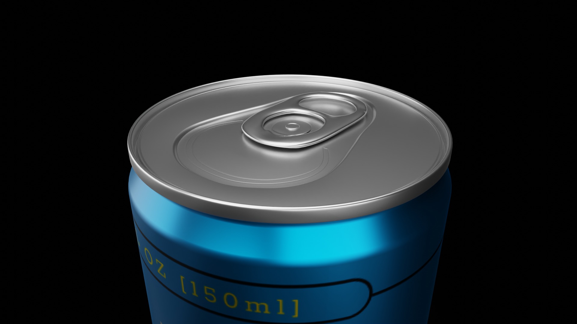 150ml Slim Beverage Can with Water Droplets Open and Closed Tabs Low-poly 3D model_7