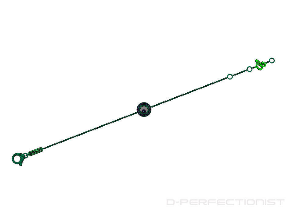 Chopard Bracelet Happy Diamonds icons Pave 3D print model_1