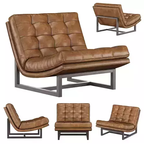 Braden Leather Chair 3D model