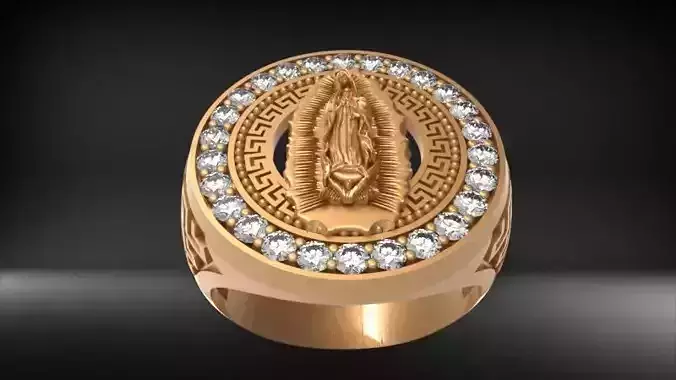 Ave Maria Men ring Virgin Mary Men Ring