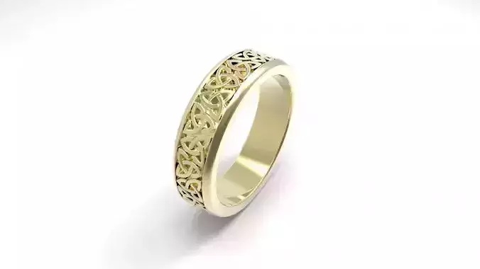 Men Ornament gold Ring 3dm stl obj 3D print model