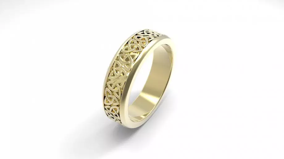 Men Ornament gold Ring 3dm stl obj 3D print model 3D print model_0