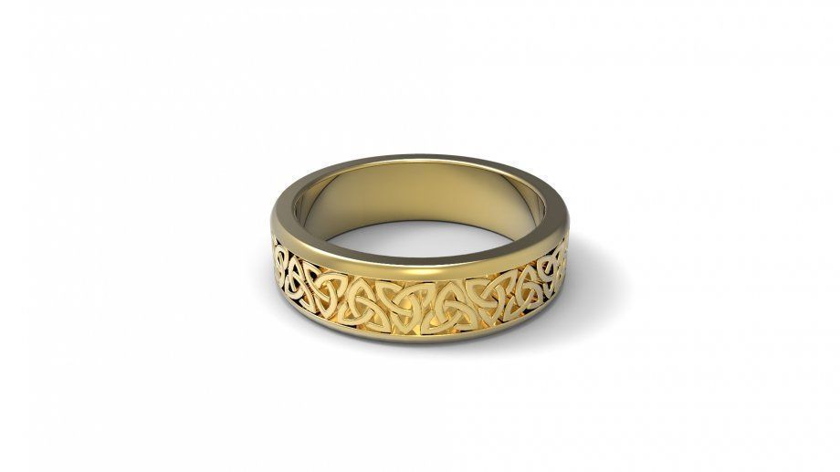 Men Ornament gold Ring 3dm stl obj 3D print model 3D print model_2