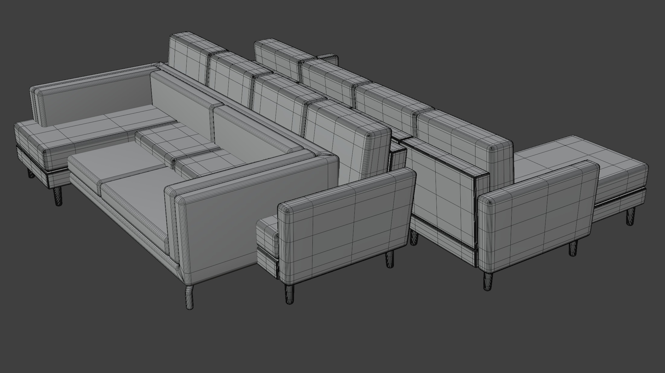 King Sofa 3D model_6