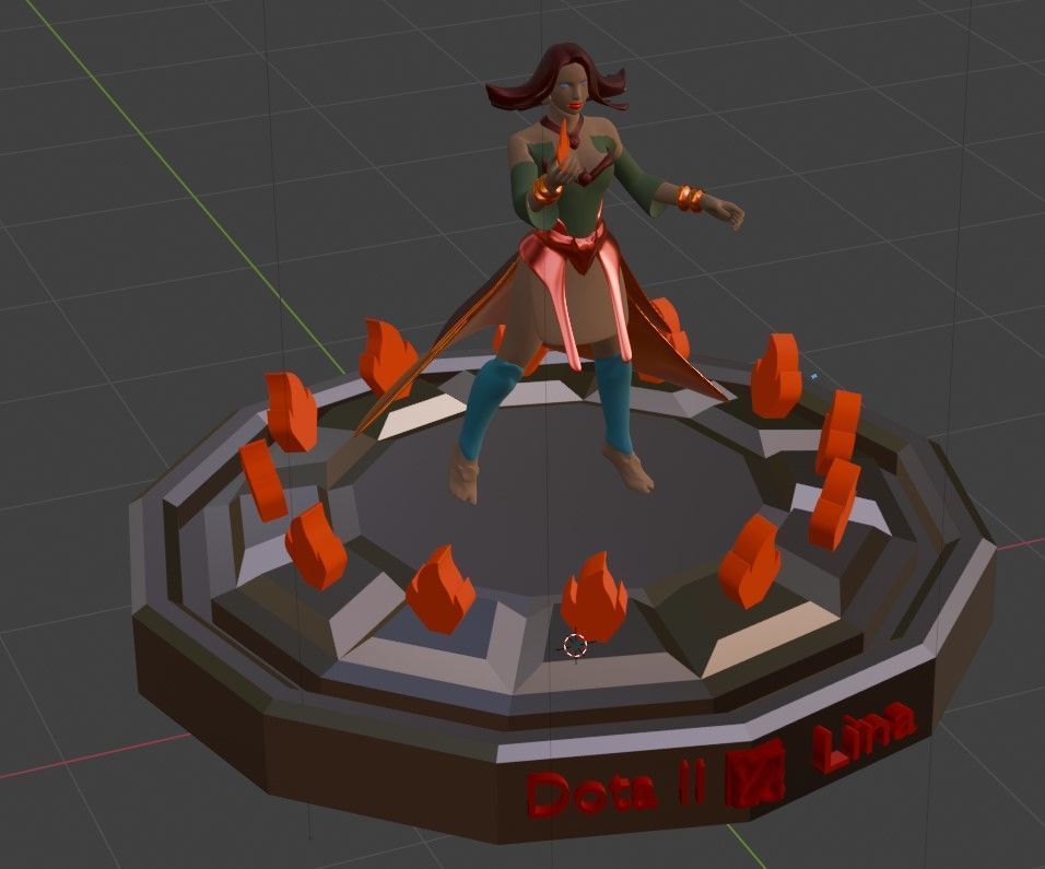Lina The Fiery Sorceress of Dota 2  Stunning 3D Model 3D print model_19