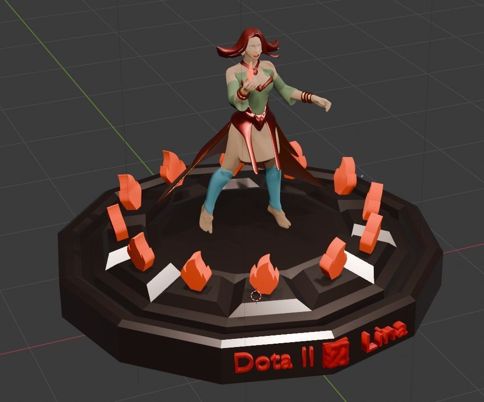 Lina The Fiery Sorceress of Dota 2  Stunning 3D Model 3D print model_18