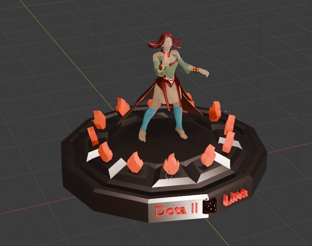 Lina The Fiery Sorceress of Dota 2  Stunning 3D Model 3D print model_14