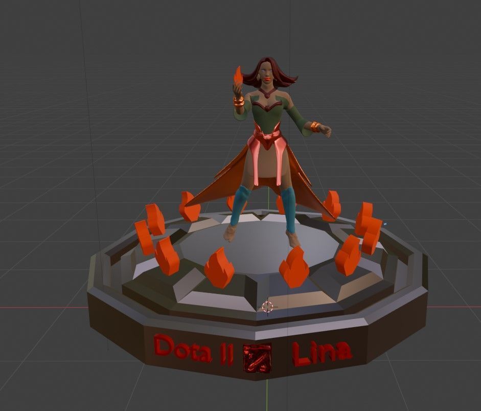 Lina The Fiery Sorceress of Dota 2  Stunning 3D Model 3D print model_20