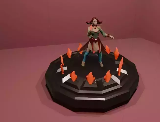 Lina The Fiery Sorceress of Dota 2  Stunning 3D Model 3D print model