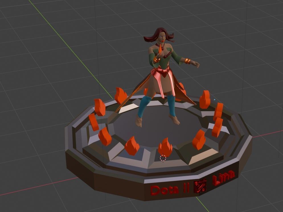 Lina The Fiery Sorceress of Dota 2  Stunning 3D Model 3D print model_13