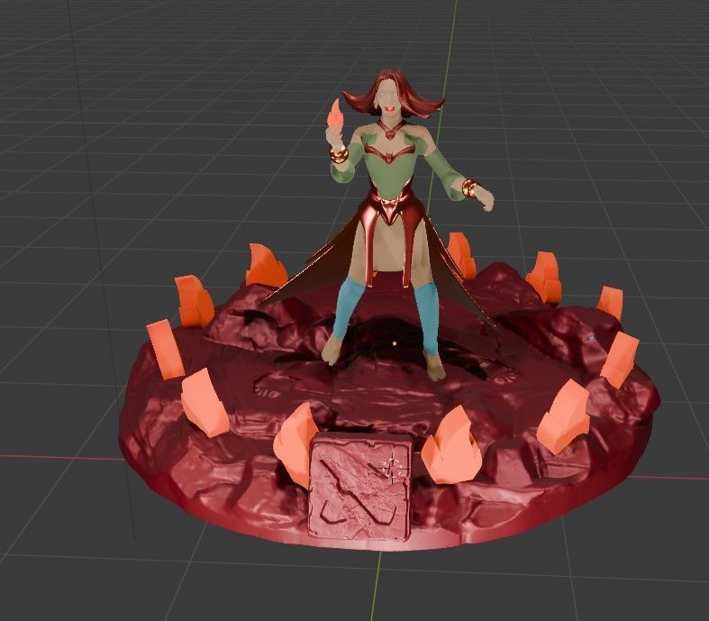 Lina The Fiery Sorceress of Dota 2  Stunning 3D Model 3D print model_16