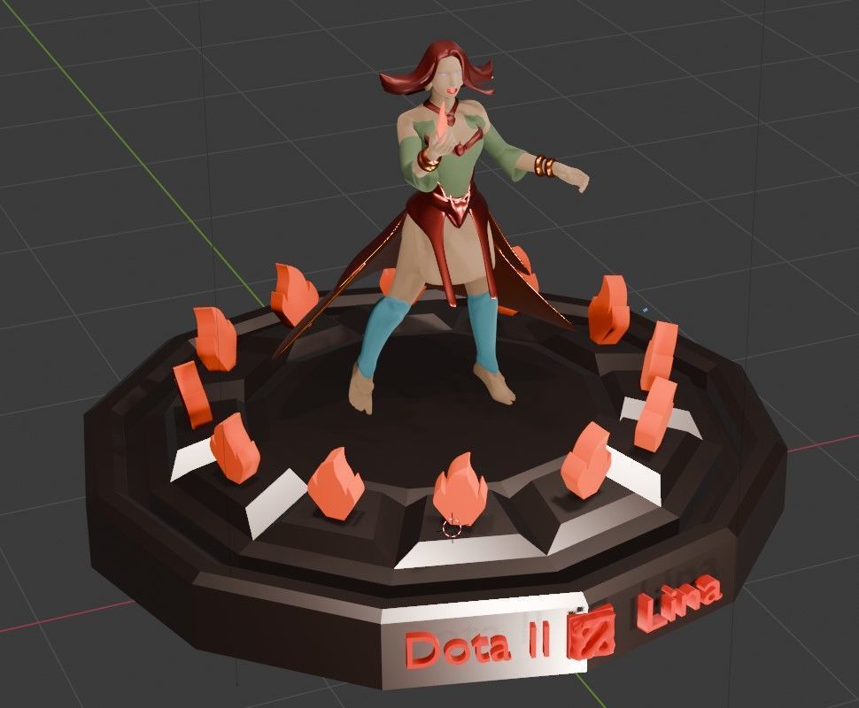 Lina The Fiery Sorceress of Dota 2  Stunning 3D Model 3D print model_15