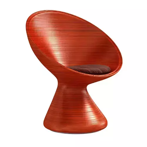 Babylon Chair  red plastic 3d printed