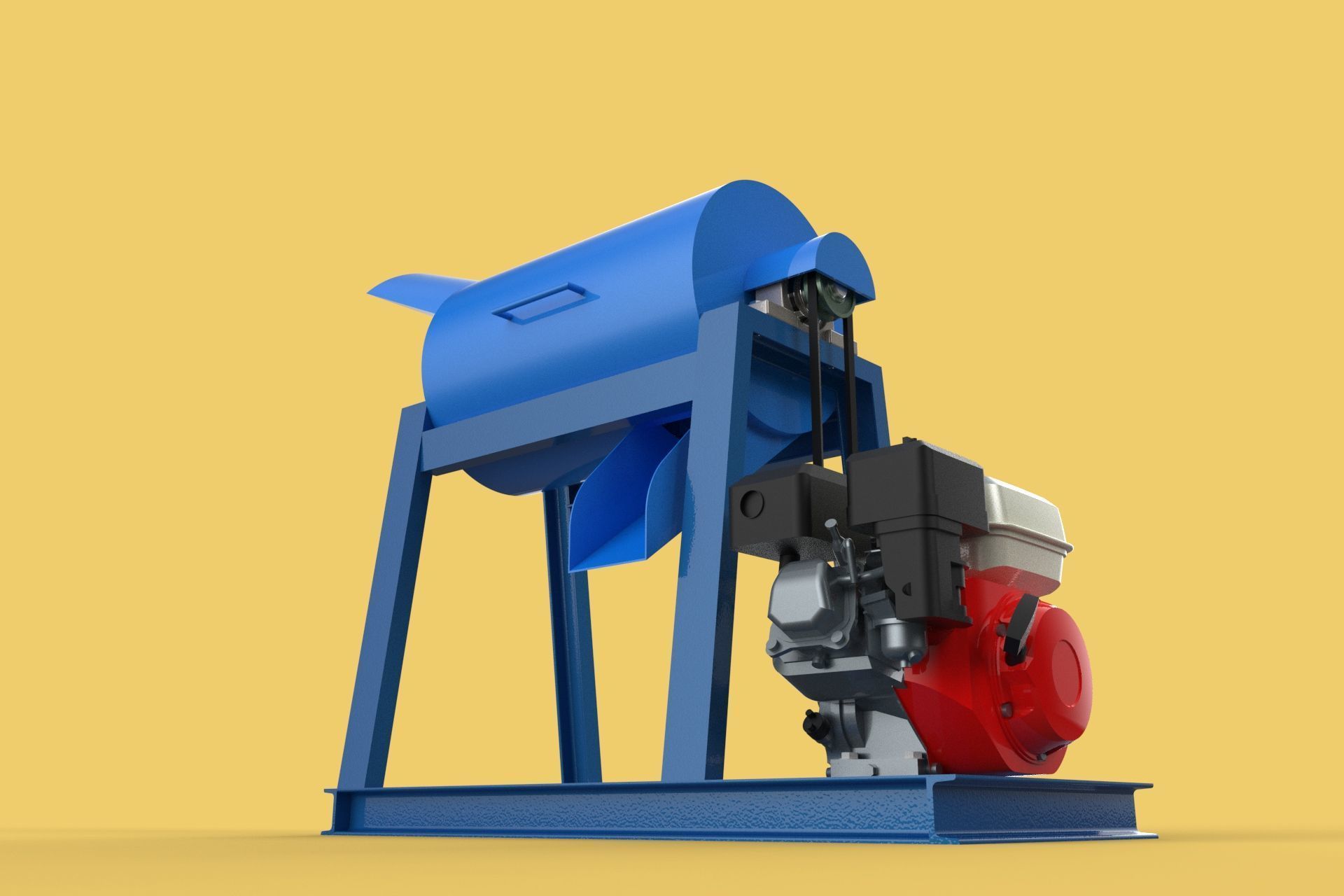 GARBAGE SHREDDER CRUSHER MACHINE WASTE RUBBISH CUTTING COMPOSTER 3D model_17