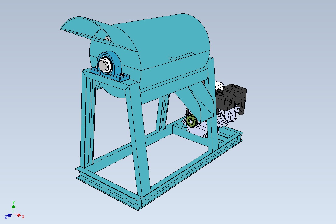 GARBAGE SHREDDER CRUSHER MACHINE WASTE RUBBISH CUTTING COMPOSTER 3D model_30