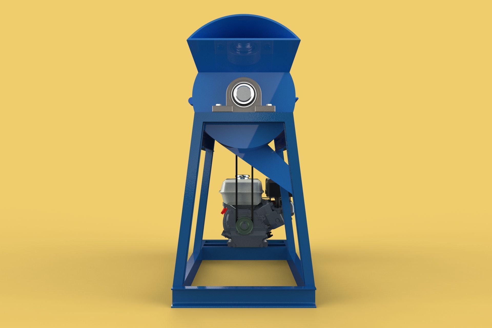 GARBAGE SHREDDER CRUSHER MACHINE WASTE RUBBISH CUTTING COMPOSTER 3D model_22