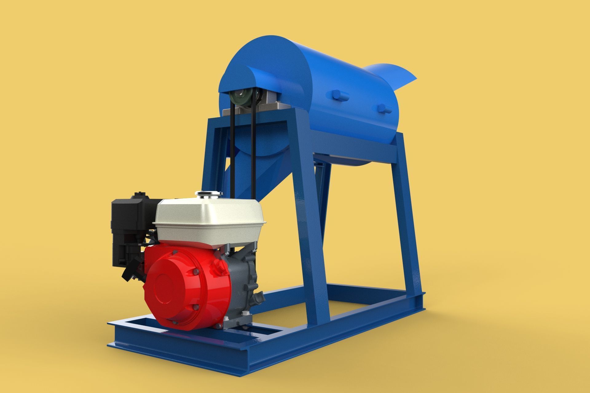 GARBAGE SHREDDER CRUSHER MACHINE WASTE RUBBISH CUTTING COMPOSTER 3D model_13