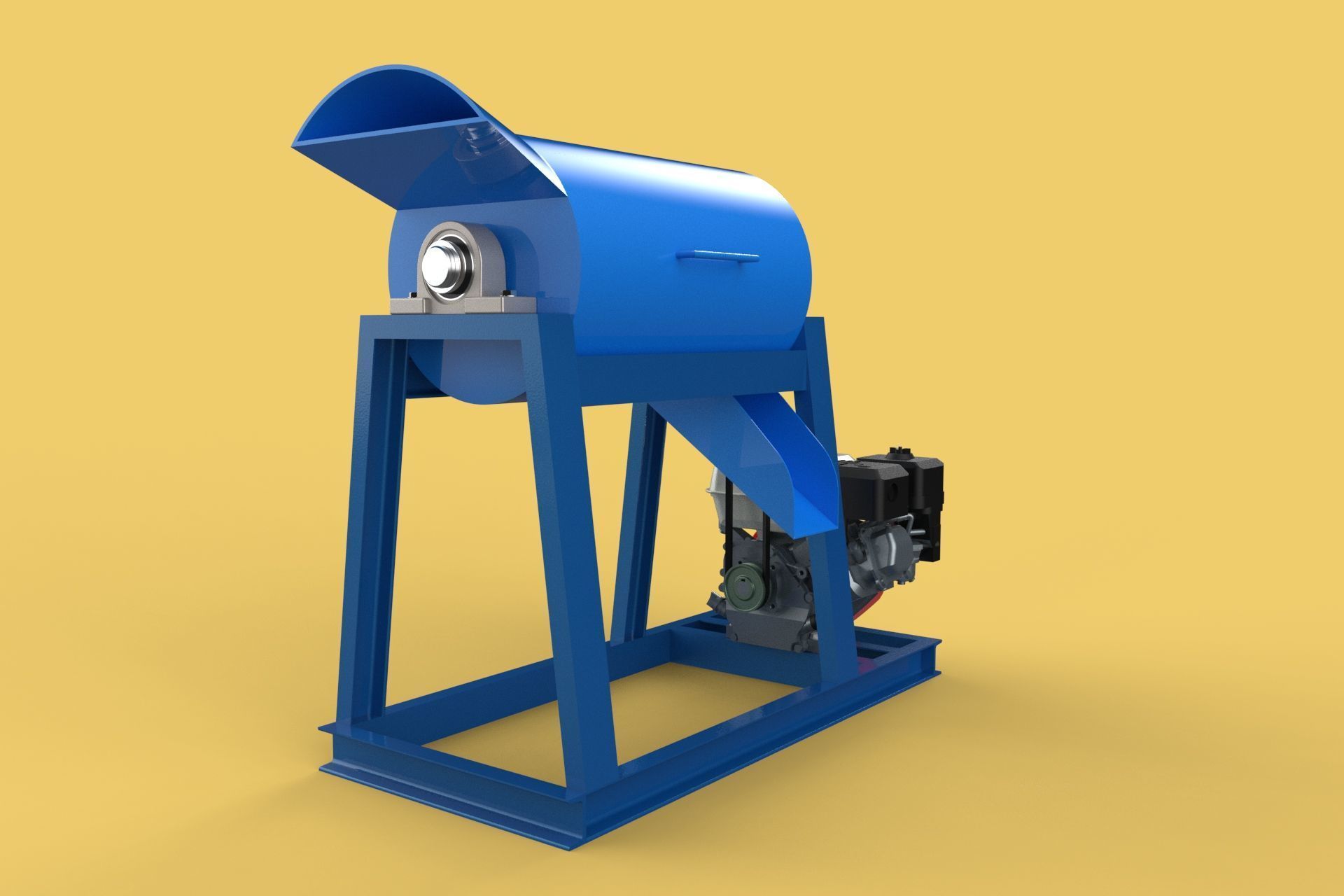 GARBAGE SHREDDER CRUSHER MACHINE WASTE RUBBISH CUTTING COMPOSTER 3D model_11