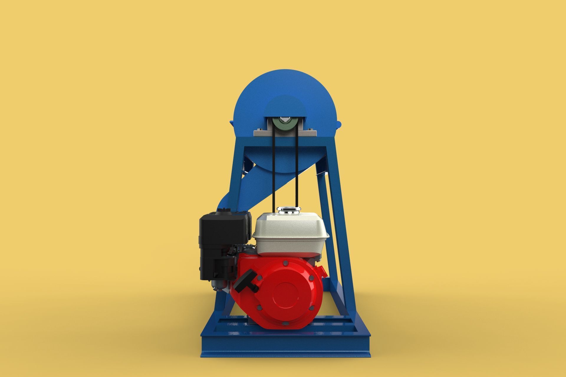 GARBAGE SHREDDER CRUSHER MACHINE WASTE RUBBISH CUTTING COMPOSTER 3D model_24