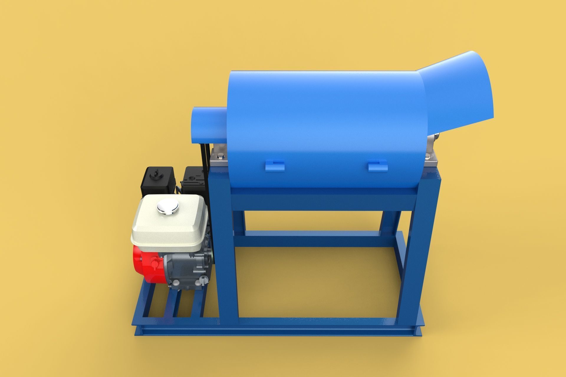 GARBAGE SHREDDER CRUSHER MACHINE WASTE RUBBISH CUTTING COMPOSTER 3D model_27